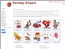 Tablet Screenshot of holiday-clipart.com